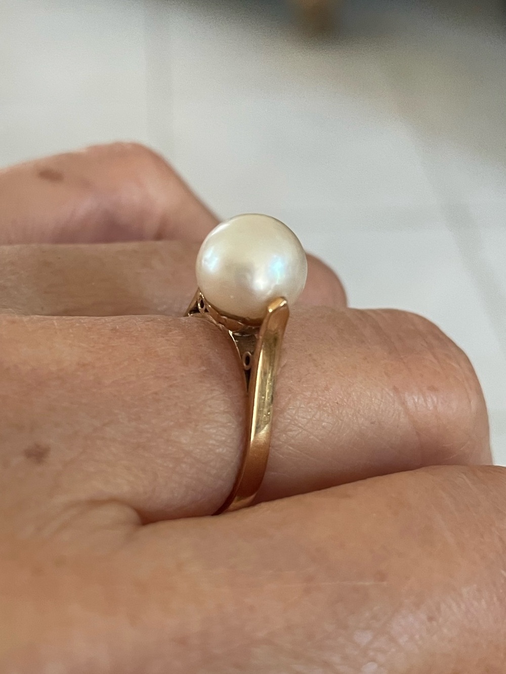 Vintage 14k Pearl Ring